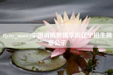 邳州中国消防救援学院辽宁招生简章公示