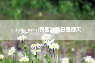 邳州我国消防日是哪天
