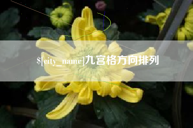 邳州九宫格方向排列