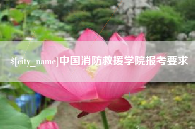 邳州中国消防救援学院报考要求