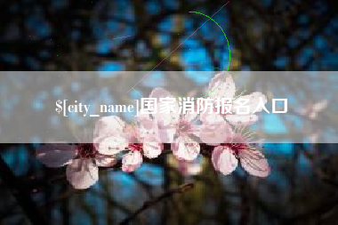 邳州国家消防报名入口