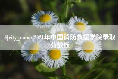 邳州2021年中国消防救援学院录取分数线