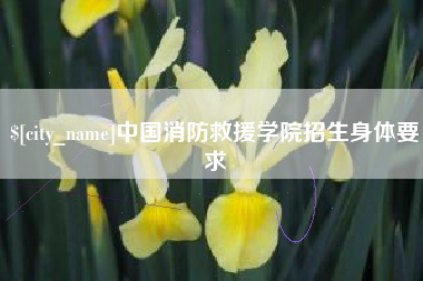 邳州中国消防救援学院招生身体要求