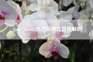邳州西方命数九宫格解析