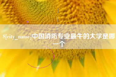 邳州中国消防专业最牛的大学是哪一个