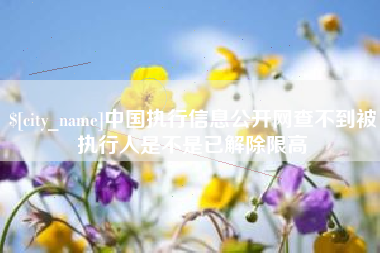 邳州中国执行信息公开网查不到被执行人是不是已解除限高