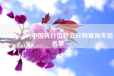 邳州中国执行信息公开网查询失信名单