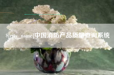 邳州中国消防产品质量查询系统