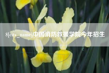 邳州中国消防救援学院今年招生