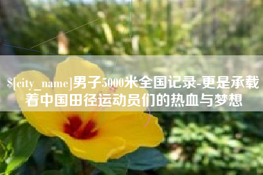 邳州男子5000米全国记录-更是承载着中国田径运动员们的热血与梦想
