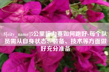 邳州5公里接力赛如何跑好-每个队员需从自身状态、装备、技术等方面做好充分准备