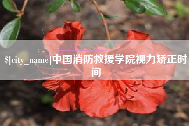 邳州中国消防救援学院视力矫正时间