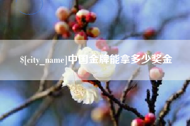 邳州中国金牌能拿多少奖金