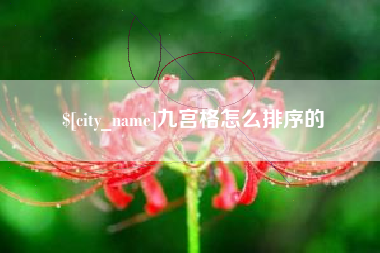 邳州九宫格怎么排序的