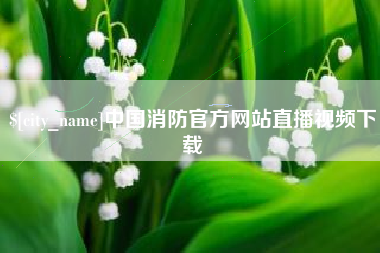 邳州中国消防官方网站直播视频下载