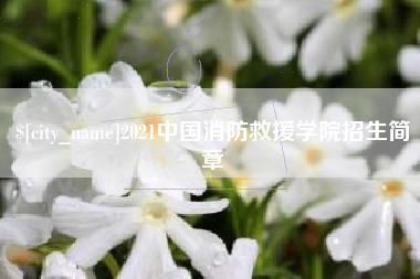 邳州2021中国消防救援学院招生简章