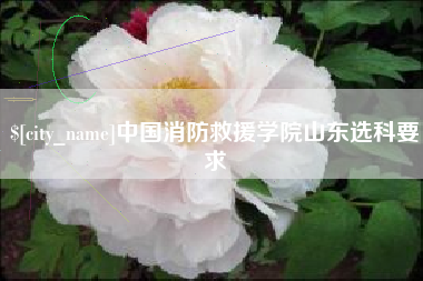 邳州中国消防救援学院山东选科要求