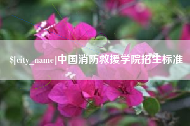 邳州中国消防救援学院招生标准