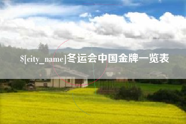 邳州冬运会中国金牌一览表