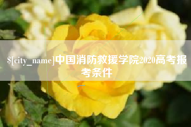 邳州中国消防救援学院2020高考报考条件