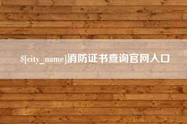 邳州消防证书查询官网入口