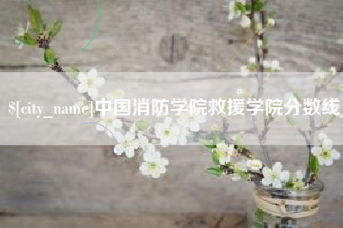 邳州中国消防学院救援学院分数线