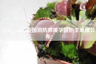 邳州中国消防救援学院招生章程公布!